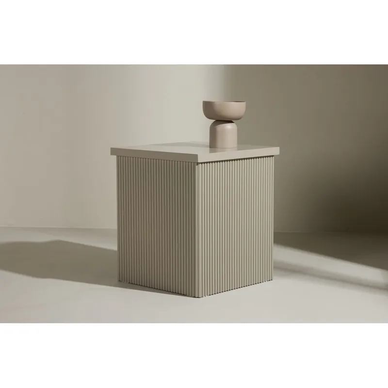 Lenox Sidobord 40 cm - Beige - Möbler - Vardagsrum - Soffbord & vardagsrumsbord - Sidobord & lampbord