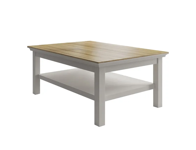 Letira Soffbord 100 cm - Krämfärgad, ek och grå - Möbler - Vardagsrum - Soffbord & vardagsrumsbord - Soffbord