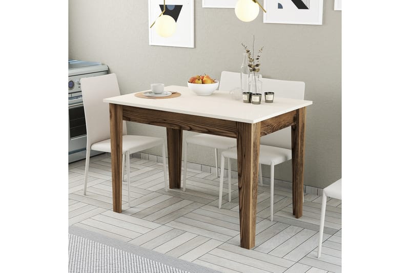 LEVENTS Matbord 110x72 cm Brun/Beige - Möbler - Matplats - Matbord & köksbord