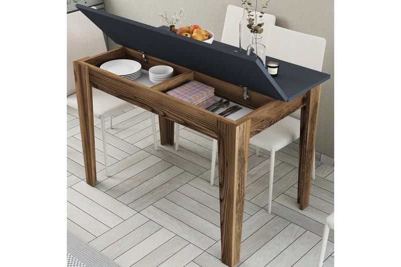 Levents Matbord 110x72 cm Brun/Svart - Hanah Home - Möbler - Matplats - Matbord & köksbord