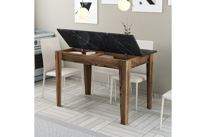 Levents Matbord 110x72 cm Brun/Svart - Hanah Home - Möbler - Matplats - Matbord & köksbord