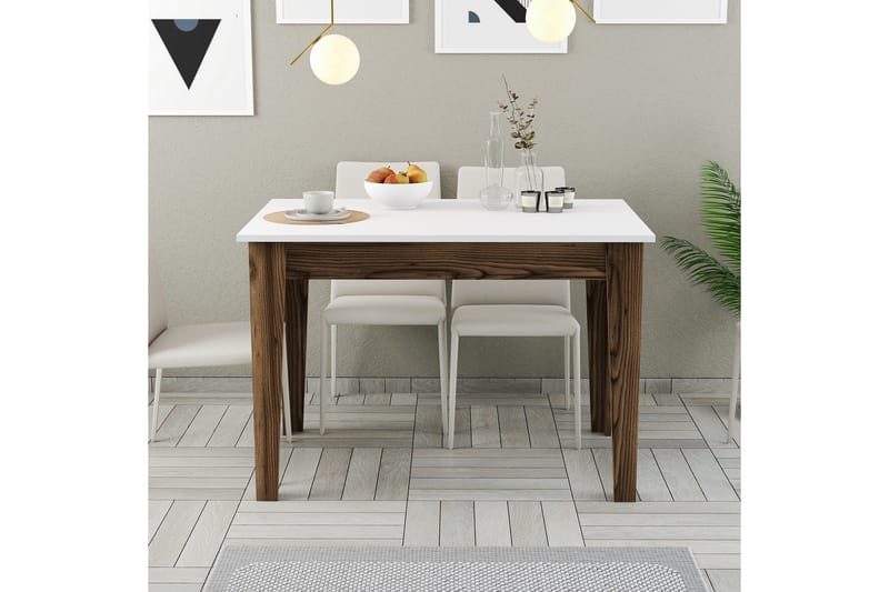 Levents Matbord 110x72 cm Brun/Vit - Hanah Home - Möbler - Matplats - Matbord & köksbord