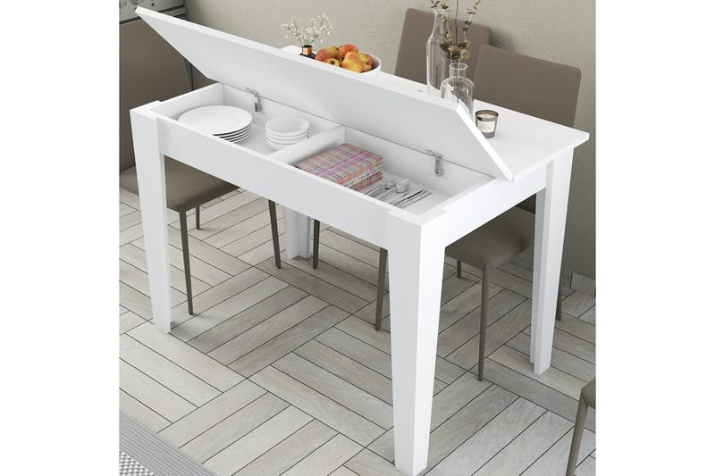 Levents Matbord 110x72 cm Vit - Hanah Home - Möbler - Matplats - Matbord & köksbord