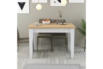 Levents Matbord 110x72 cm Vit/Brun - Hanah Home - Möbler - Matplats - Matbord & köksbord