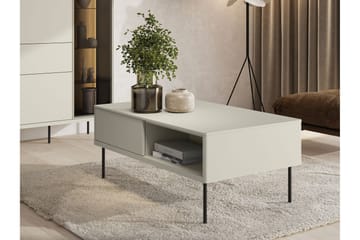 Levisa 110 cm Rektangulärt Soffbord med Lådor i Trä - Beige - Möbler - Vardagsrum - Soffbord & vardagsrumsbord - Soffbord