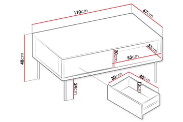 Levisa Soffbord 110 cm - Cashmere - Möbler - Vardagsrum - Soffbord & vardagsrumsbord - Soffbord