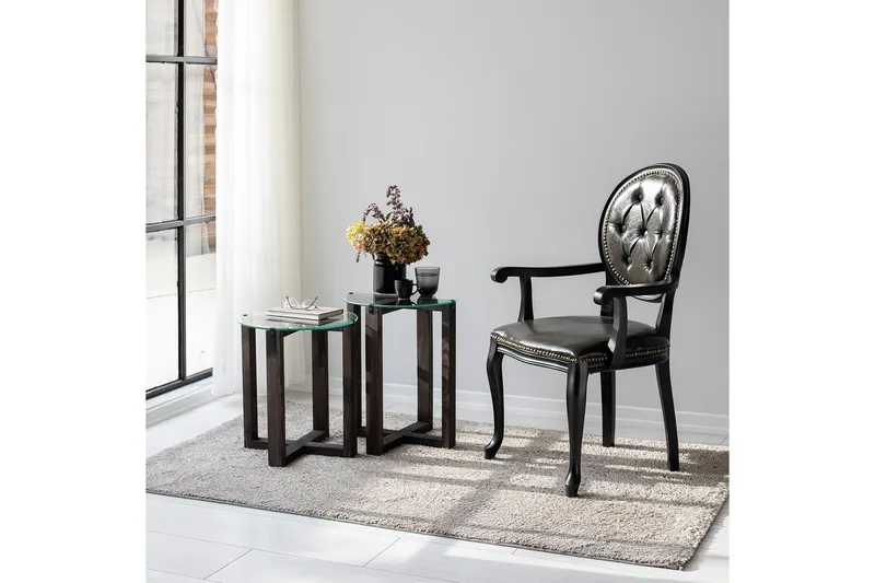 Liepene Sidobord 45x40 cm Svart - Hanah Home - Möbler - Vardagsrum - Soffbord & vardagsrumsbord - Sidobord & lampbord