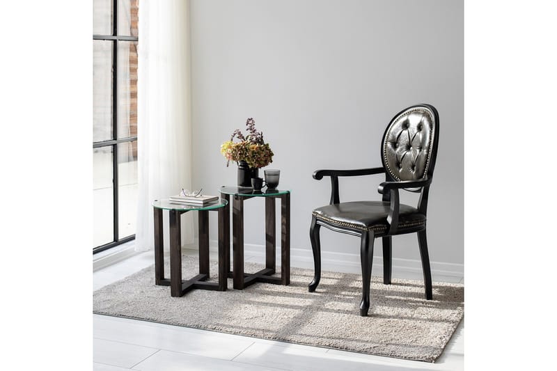 Liepene Sidobord 45x40 cm Svart - Hanah Home - Möbler - Vardagsrum - Soffbord & vardagsrumsbord - Sidobord & lampbord