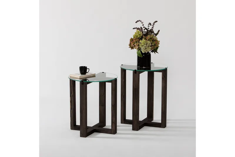 Liepene Sidobord 45x40 cm Svart - Hanah Home - Möbler - Vardagsrum - Soffbord & vardagsrumsbord - Sidobord & lampbord