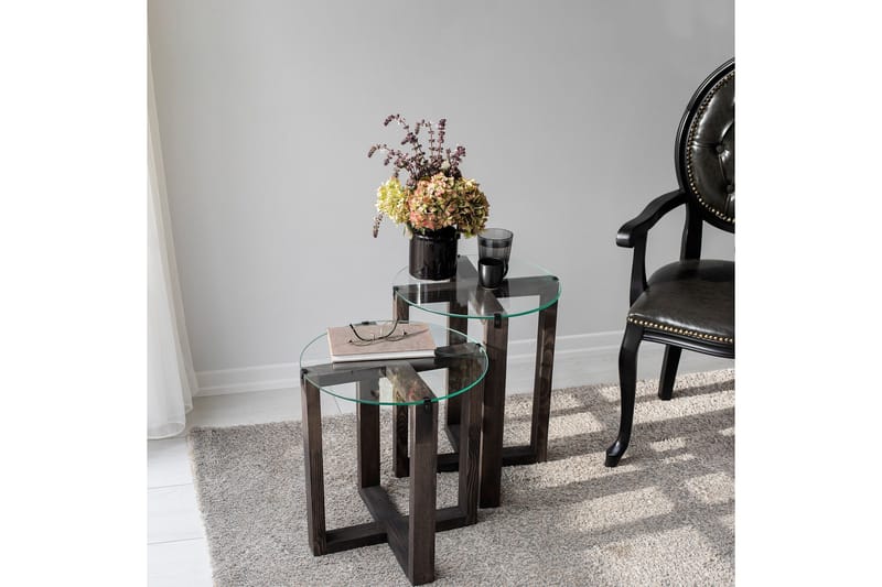 Liepene Sidobord 45x40 cm Svart - Hanah Home - Möbler - Vardagsrum - Soffbord & vardagsrumsbord - Sidobord & lampbord