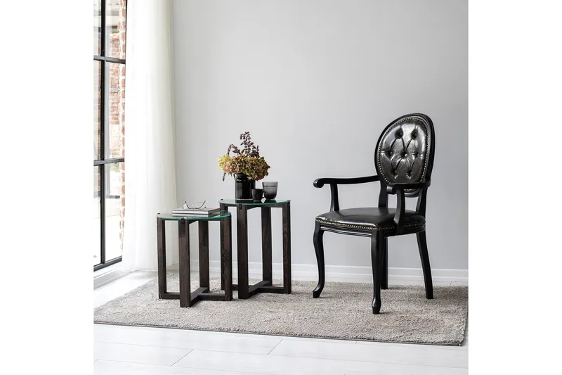 Liepene Sidobord 45x40 cm Svart - Hanah Home - Möbler - Vardagsrum - Soffbord & vardagsrumsbord - Sidobord & lampbord