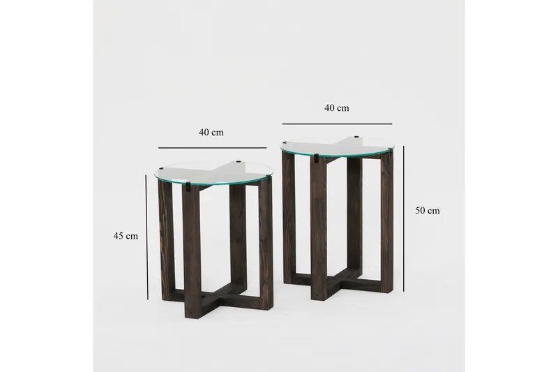 Liepene Sidobord 45x40 cm Svart - Hanah Home - Möbler - Vardagsrum - Soffbord & vardagsrumsbord - Sidobord & lampbord