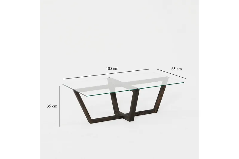 Liepene Soffbord 105x65 cm Svart - Hanah Home - Möbler - Vardagsrum - Soffbord & vardagsrumsbord - Soffbord