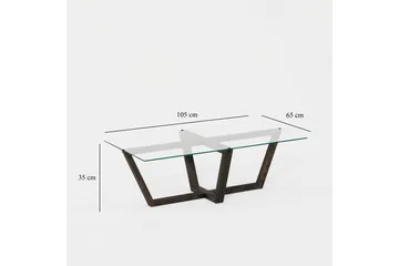 Liepene Soffbord 105x65 cm Svart - Hanah Home - Möbler - Vardagsrum - Soffbord & vardagsrumsbord - Soffbord