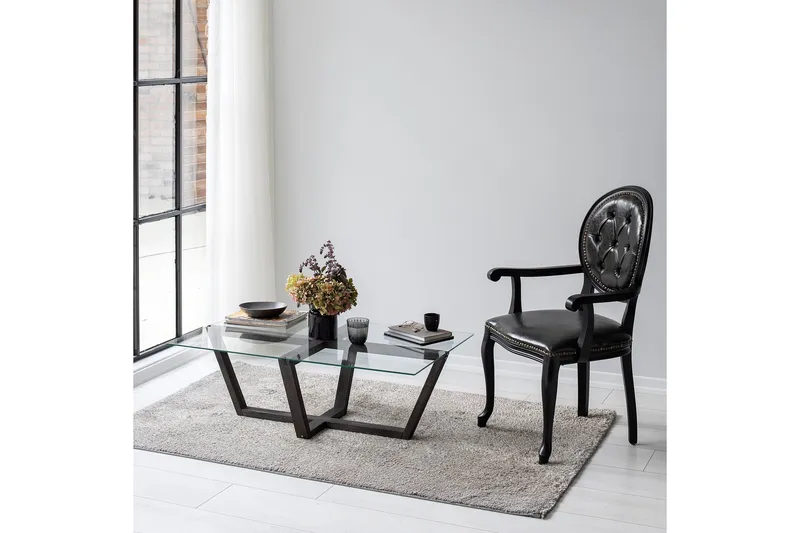 Liepene Soffbord 105x65 cm Svart - Hanah Home - Möbler - Vardagsrum - Soffbord & vardagsrumsbord - Soffbord