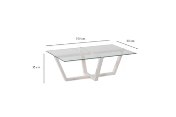 Liepene Soffbord 105x65 cm Vit - Hanah Home - Möbler - Vardagsrum - Soffbord & vardagsrumsbord - Soffbord