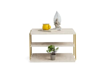 Lifon Sidobord 50 cm - Guld/Marmor - Möbler - Vardagsrum - Soffbord & vardagsrumsbord - Brickbord
