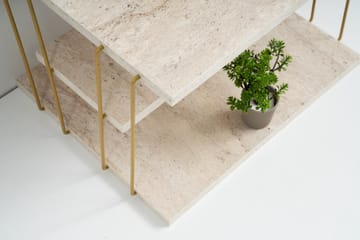 Lifon Sidobord 50 cm - Guld/Marmor - Möbler - Vardagsrum - Soffbord & vardagsrumsbord - Brickbord