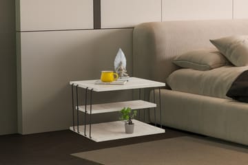 Lifon Sidobord 50 cm - Svart/Marmor - Möbler - Vardagsrum - Soffbord & vardagsrumsbord - Brickbord