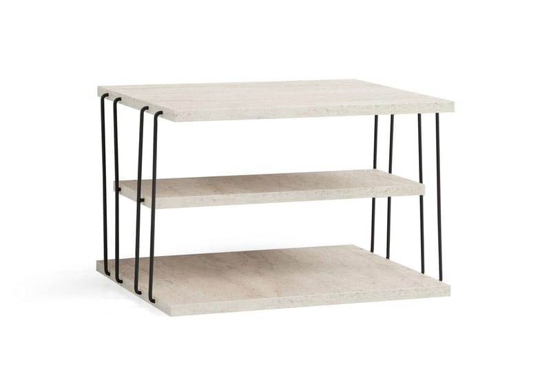 Lifon Sidobord 50 cm - Svart/Marmor - Möbler - Vardagsrum - Soffbord & vardagsrumsbord - Brickbord