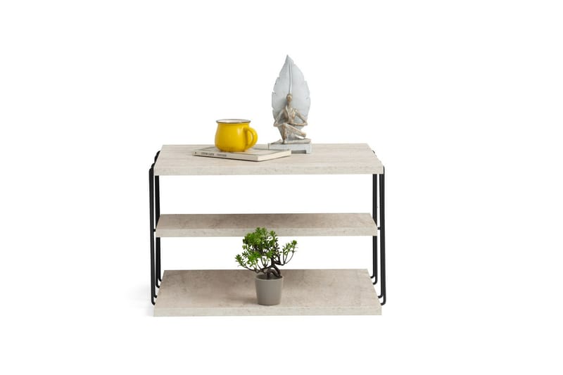 Lifon Sidobord 50 cm - Svart/Marmor - Möbler - Vardagsrum - Soffbord & vardagsrumsbord - Brickbord