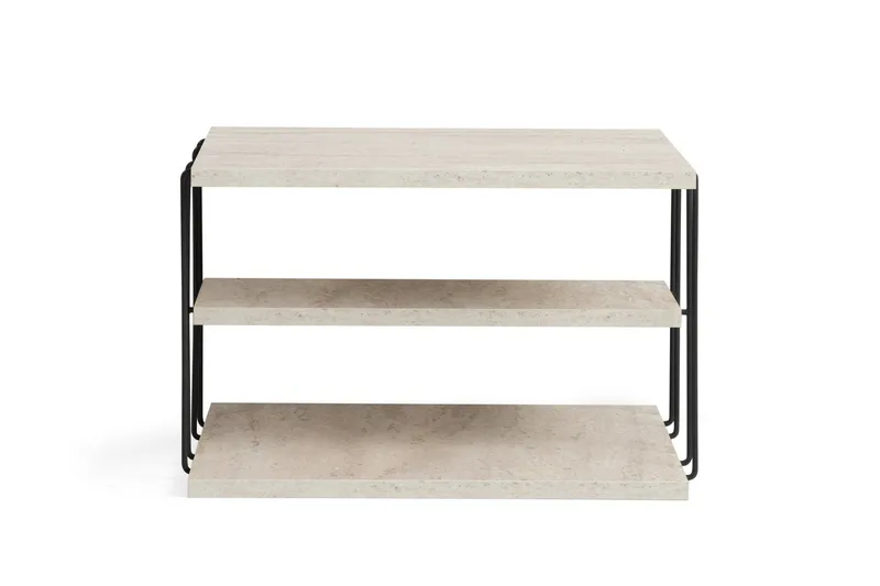 Lifon Sidobord 50 cm, Svart/Marmor