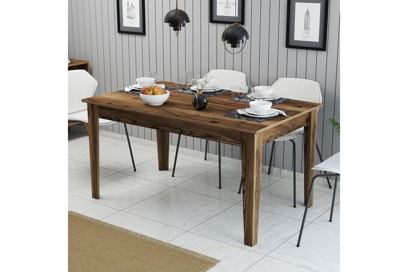 LISSIONE Matbord 145x88 cm Brun - Möbler - Matplats - Matbord & köksbord