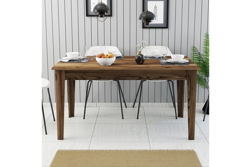 LISSIONE Matbord 145x88 cm Brun - Möbler - Matplats - Matbord & köksbord