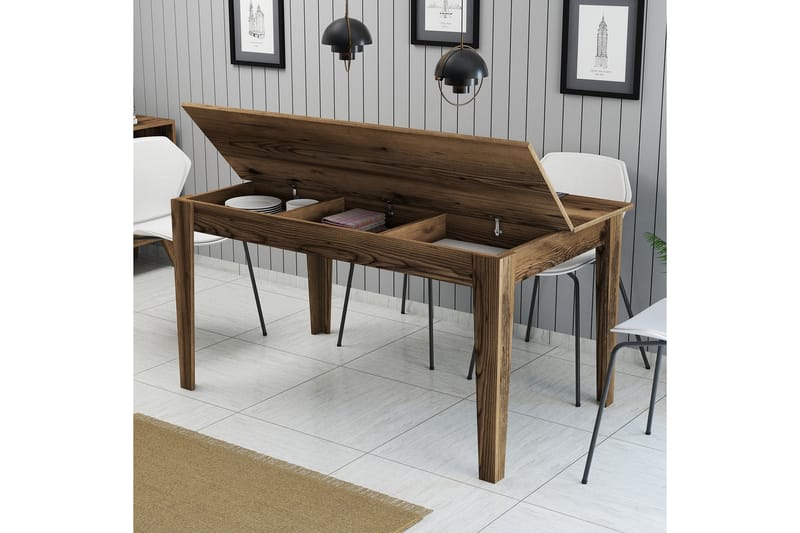 LISSIONE Matbord 145x88 cm Brun - Möbler - Matplats - Matbord & köksbord