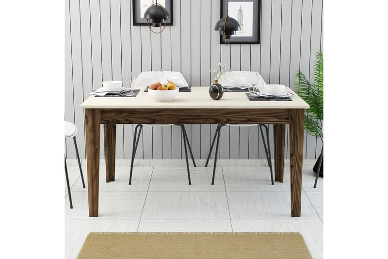 Lissione Matbord 145x88 cm Brun/Beige - Hanah Home - Möbler - Matplats - Matbord & köksbord