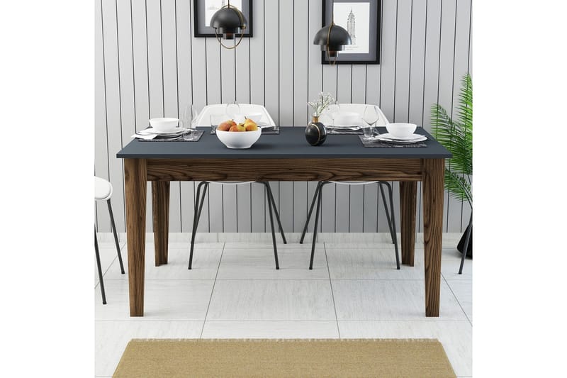 Lissione Matbord 145x88 cm Brun/Svart - Hanah Home - Möbler - Matplats - Matbord & köksbord