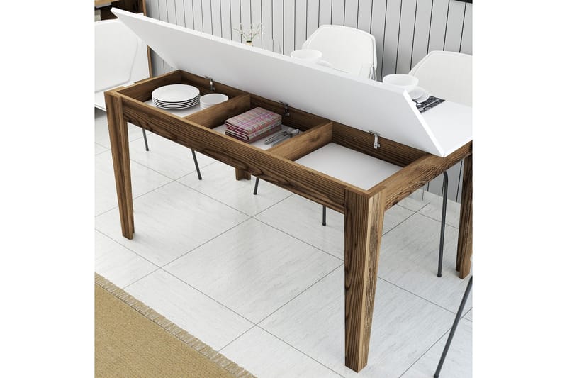 Lissione Matbord 145x88 cm Brun/Vit - Hanah Home - Möbler - Matplats - Matbord & köksbord