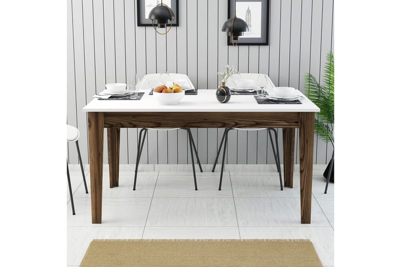 Lissione Matbord 145x88 cm Brun/Vit - Hanah Home - Möbler - Matplats - Matbord & köksbord