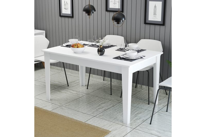 LISSIONE Matbord 145x88 cm Vit - Möbler - Matplats - Matbord & köksbord
