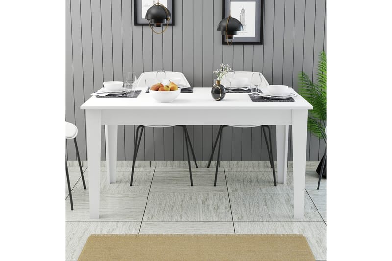 LISSIONE Matbord 145x88 cm Vit - Möbler - Matplats - Matbord & köksbord
