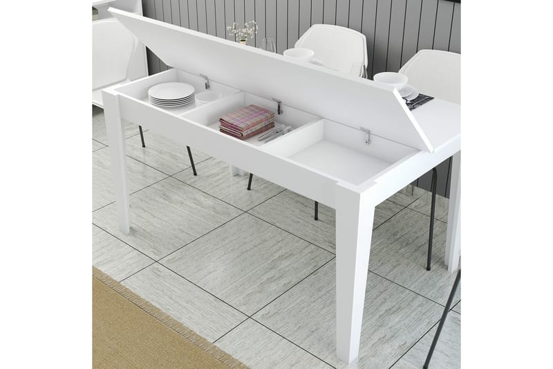 LISSIONE Matbord 145x88 cm Vit - Möbler - Matplats - Matbord & köksbord