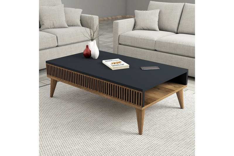 Lissione Soffbord 105 cm - Valnöt/Antracit - Möbler - Vardagsrum - Soffbord & vardagsrumsbord - Soffbord