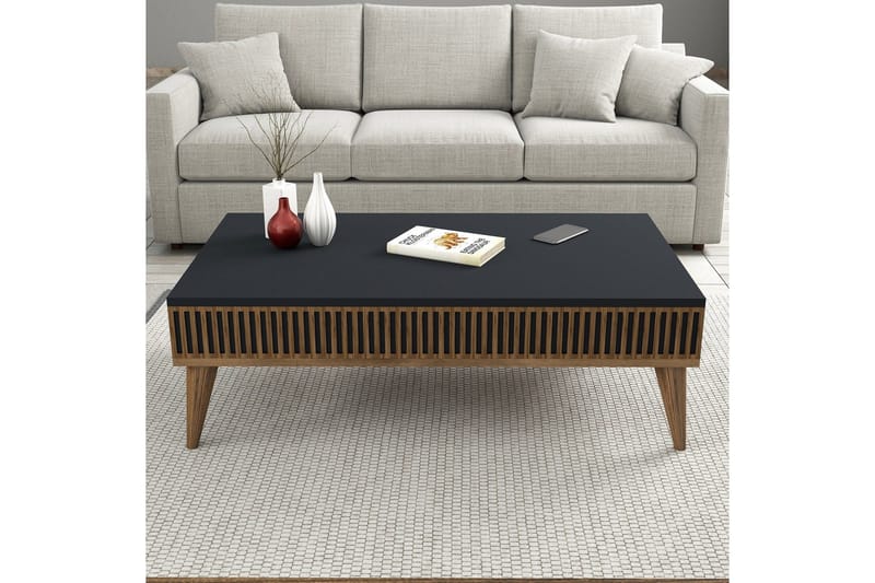 Lissione Soffbord 105 cm - Valnöt/Antracit - Möbler - Vardagsrum - Soffbord & vardagsrumsbord - Soffbord