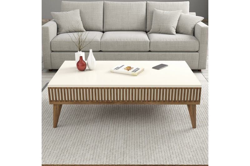 Lissione Soffbord 105 cm - Valnöt/Cream - Möbler - Vardagsrum - Soffbord & vardagsrumsbord - Soffbord