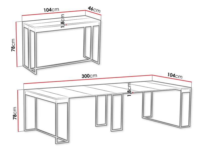 Lofte Konsolbord 104 cm - svart, brun - Möbler - Vardagsrum - Soffbord & vardagsrumsbord - Avlastningsbord & konsolbord