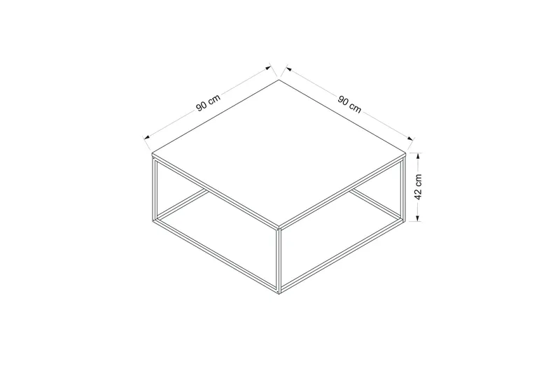 Loni Soffbord 90 cm - Antracit - Möbler - Vardagsrum - Soffbord & vardagsrumsbord - Soffbord