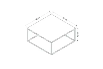 Loni Soffbord 90 cm - Vit - Möbler - Vardagsrum - Soffbord & vardagsrumsbord - Soffbord