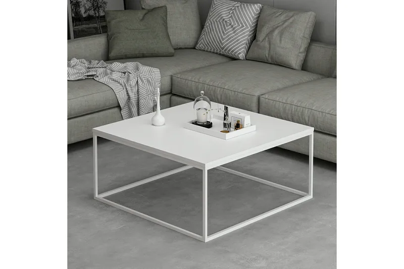 Loni Soffbord 90 cm - Vit - Möbler - Vardagsrum - Soffbord & vardagsrumsbord - Soffbord