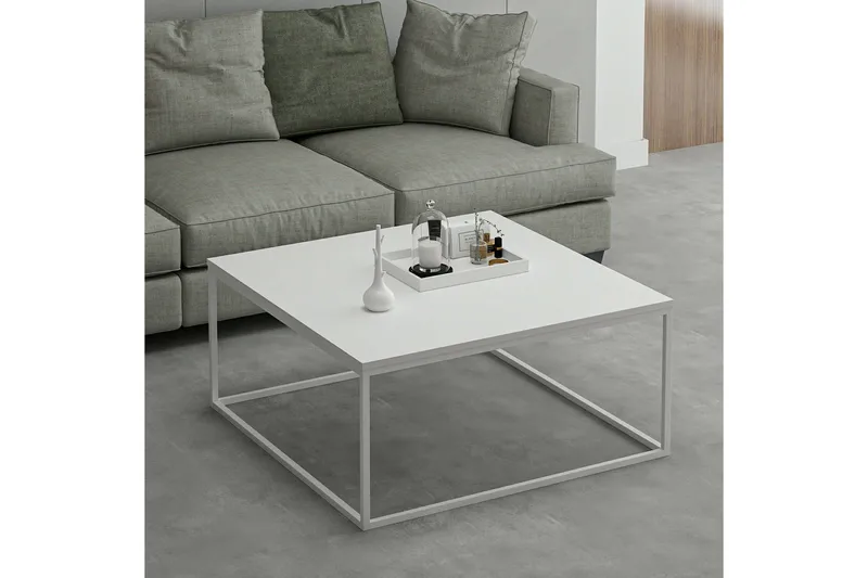 Loni Soffbord 90 cm - Vit - Möbler - Vardagsrum - Soffbord & vardagsrumsbord - Soffbord