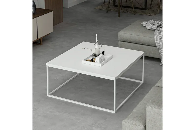 Loni Soffbord 90 cm - Vit - Möbler - Vardagsrum - Soffbord & vardagsrumsbord - Soffbord