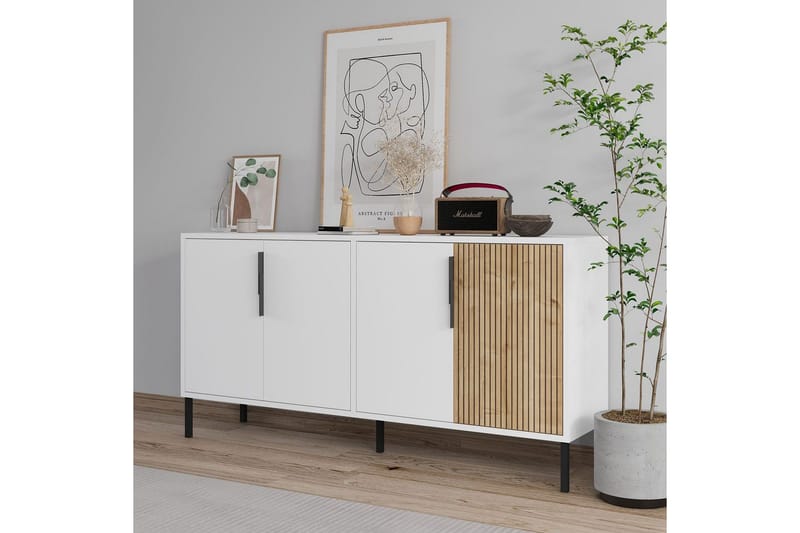 Lorien Konsollbord 150 cm - Vit/Ek - Möbler - Vardagsrum - Soffbord & vardagsrumsbord - Avlastningsbord & konsolbord