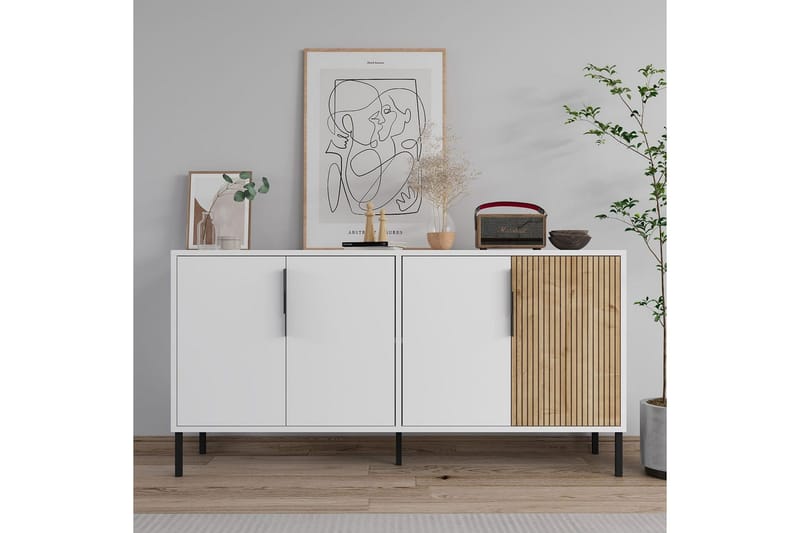 Lorien Konsollbord 150 cm - Vit/Ek - Möbler - Vardagsrum - Soffbord & vardagsrumsbord - Avlastningsbord & konsolbord