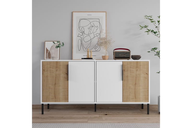 Lorien Konsollbord 150 cm - Vit/Ek - Möbler - Vardagsrum - Soffbord & vardagsrumsbord - Avlastningsbord & konsolbord