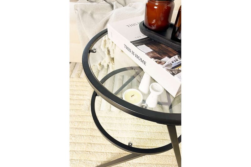 Lorigulla Sidobord 42x35 cm - Svart - Möbler - Vardagsrum - Soffbord & vardagsrumsbord - Brickbord