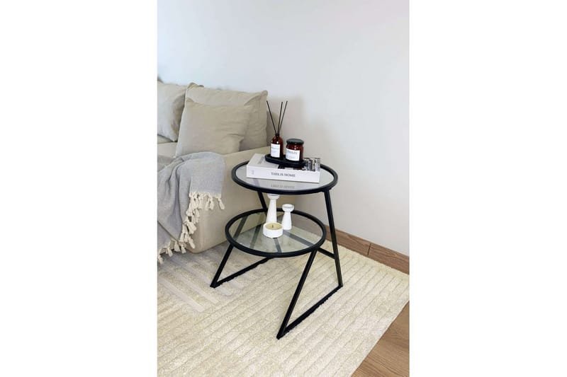 Lorigulla Sidobord 42x35 cm - Svart - Möbler - Vardagsrum - Soffbord & vardagsrumsbord - Brickbord